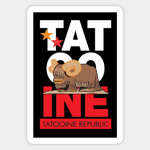 Tatooine Republic Souvenir Tee Magnet by LaserBrainDesign